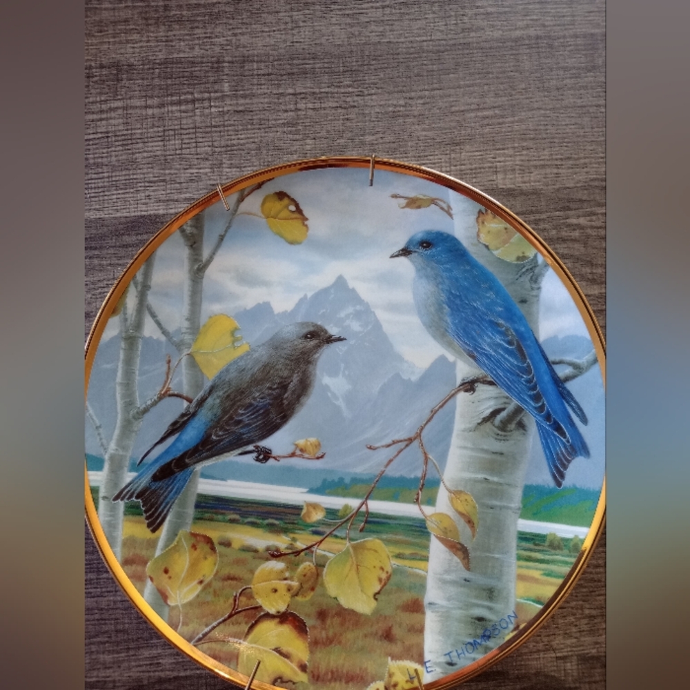Vintage 'American Song Birds' Decorative Plate